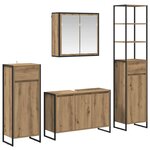 vidaXL Ensemble de mobilier de salle de bain Chêne artisanal