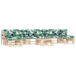 vidaXL Salon de jardin palette 6Pièces avec coussins bois de pin imprégné