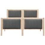 vidaXL Cadre de lit avec tête de lit marron et gris foncé 140 x 190 cm