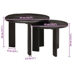 vidaXL Tables basses gigognes 2 Pièces Blanc Bois de mangue massif