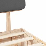 vidaXL Cadre de lit avec tête de lit rembourrée Gris foncé