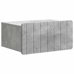vidaXL Cabinet de chevet mural Gris béton 49 x 34 5 x 24 cm