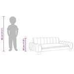 vidaXL Canapé pour enfants cappuccino 90x53x30 cm similicuir