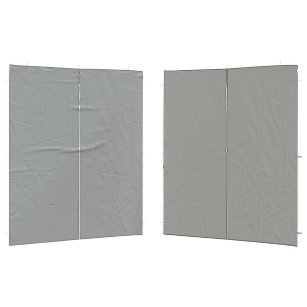vidaXL Mur de tente de fête 2 pièces 200 x 195 cm Gris clair