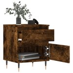 vidaXL Tables de chevet 2 Pièces chêne fumé 40x35x50 cm bois ingénierie