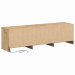 vidaXL Meuble TV avec LED Chêne artisanal 140x34x40 cm Bois d'ingénierie