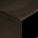 vidaXL Meuble TV Noir et or 80 x 33 x 46 cm bois de manguier massif