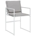 vidaXL Ensemble à manger de jardin avec coussins 7 Pièces blanc textilène
