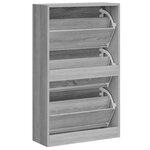 vidaXL Armoire à chaussures Sonoma gris 63x24x103 cm Bois d'ingénierie