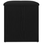 vidaXL Banc de rangement Chêne noir 42x42x45 cm Bois massif