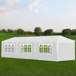 vidaXL Tente de réception 3x9 m Blanc