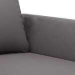 vidaXL Canapé à 2 places Gris 120 cm Similicuir