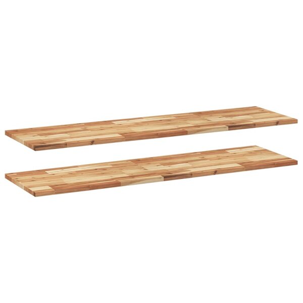 vidaXL Étagères flottantes 2 Pièces 160x40x2 cm acacia massif à l'huile