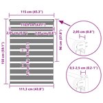 vidaXL Store zèbre noir 115x150 cm largeur du tissu 110 9 cm polyester