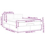 vidaXL Lit ottoman avec matelas & LED Gris 140x200cm similicuir