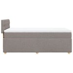 vidaXL Sommier à lattes de lit avec matelas Taupe 90x190 cm Tissu