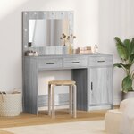 Set de table de vanity vidaXL Set de 2 Gris sonoma Bois d'ingénierie