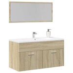 vidaXL Ensemble de meubles de salle de bain 2 Pièces chêne sonoma
