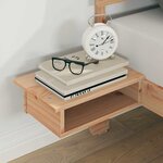 vidaXL Cadre de lit avec tête de lit Marron 135 x 190 cm Pin massif