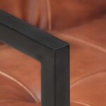 vidaXL Chaises à manger cantilever lot de 6 marron cuir véritable