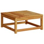 vidaXL Salon de jardin avec coussins 7 Pièces bois massif d'acacia