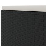 vidaXL Salon de jardin 6 Pièces avec coussins Noir Résine tressée