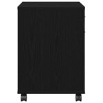 vidaXL Meuble roulant Chêne noir 45 x 38 x 54 cm Bois d'ingénierie