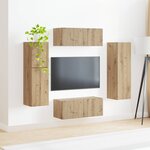 vidaXL Ensemble meuble TV 4 Pièces Chêne artisanal Bois d'ingénierie