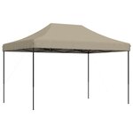 vidaXL Tente de fête 279 x 410 x 315 cm Taupe Tissu Oxford