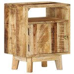 vidaXL Table de chevet 40x30x50 cm Bois de manguier brut