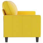 vidaXL Canapé à 3 places Jaune 180 cm Velours