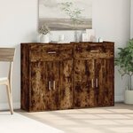 vidaXL Buffets 2 Pièces chêne fumé 60x30x84 cm bois d'ingénierie
