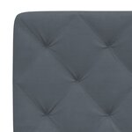 vidaXL Lit avec matelas gris foncé 180x200 cm velours