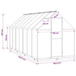 vidaXL Serre de jardin avec porte Anthracite 183 5 x 423 5 x 207 cm