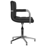vidaXL Chaise de bureau pivotante Noir Similicuir