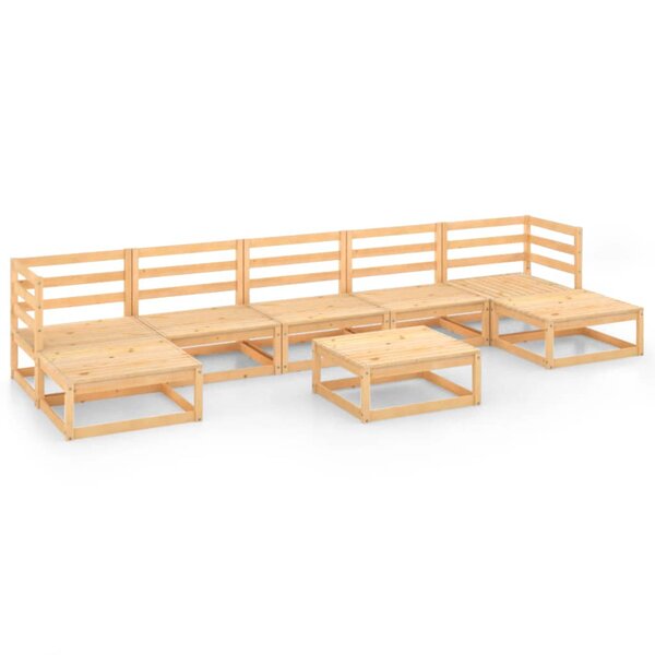 Salon de jardin meuble d'extérieur ensemble de mobilier 8 pièces bois de pin massif 02_0017816