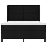 Lit Box Spring vidaXL avec Matelas en Noir  160x200 cm en Tissu