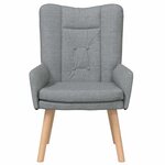 vidaXL Fauteuil relaxant Gris clair 63 x 67 x 94 cm tissu