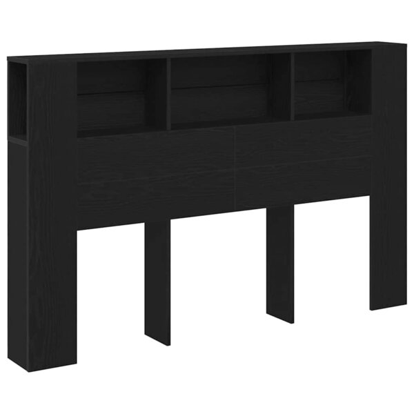 Tête de lit en chêne noir vidaXL - 160x19x104 5 cm en bois d'ingénierie
