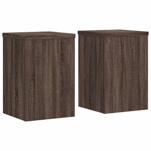 vidaXL Supports pour plantes 2 Pièces chêne marron bois d'ingénierie