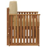 vidaXL Canapé d’extérieur Bois d'acacia massif et polyester Naturel