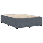 vidaXL Cadre de lit Gris foncé 160 x 200 cm Velours