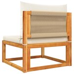 vidaXL Salon de jardin avec coussins 6 Pièces bois d'acacia solide
