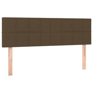 vidaXL Têtes de lit 2 Pièces Marron foncé 72x5x78/88 cm Tissu
