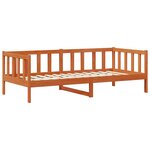 vidaXL Lit d'appoint avec matelas Brun ciré et blanc 90 x 200 cm