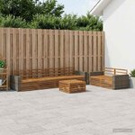 vidaXL Ensemble de canapés d'extérieur 7 Pièces Naturel