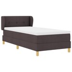 Lit Box Spring vidaXL avec Matelas Marron Foncé 80x200 cm en Tissu