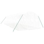 vidaXL Serre avec cadre en acier blanc 24 m² 8x3x2 m