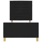 vidaXL Cadre de lit avec tête de lit Noir 90 x 200 cm tissu