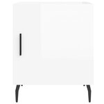 vidaXL Tables de chevet 2 Pièces blanc brillant 40x40x50 cm